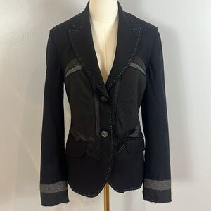 Ambiente Vintage Black Wool & Cashmere Blazer